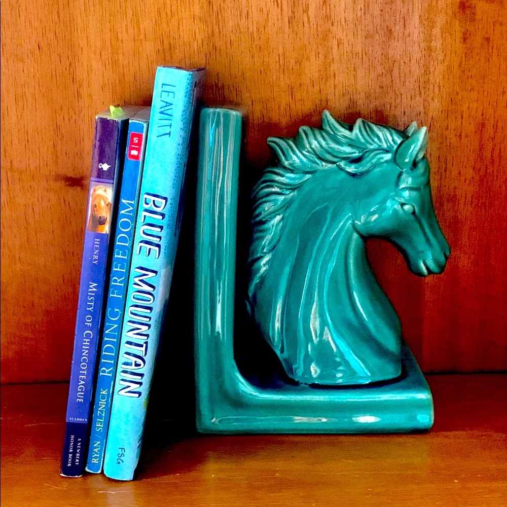 Jade Horse Bookend